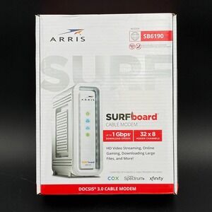 Arris SURFboard SB6190 DOCSIS 3.0 Cable Modem‎ 1 Gbps 32x8 White
